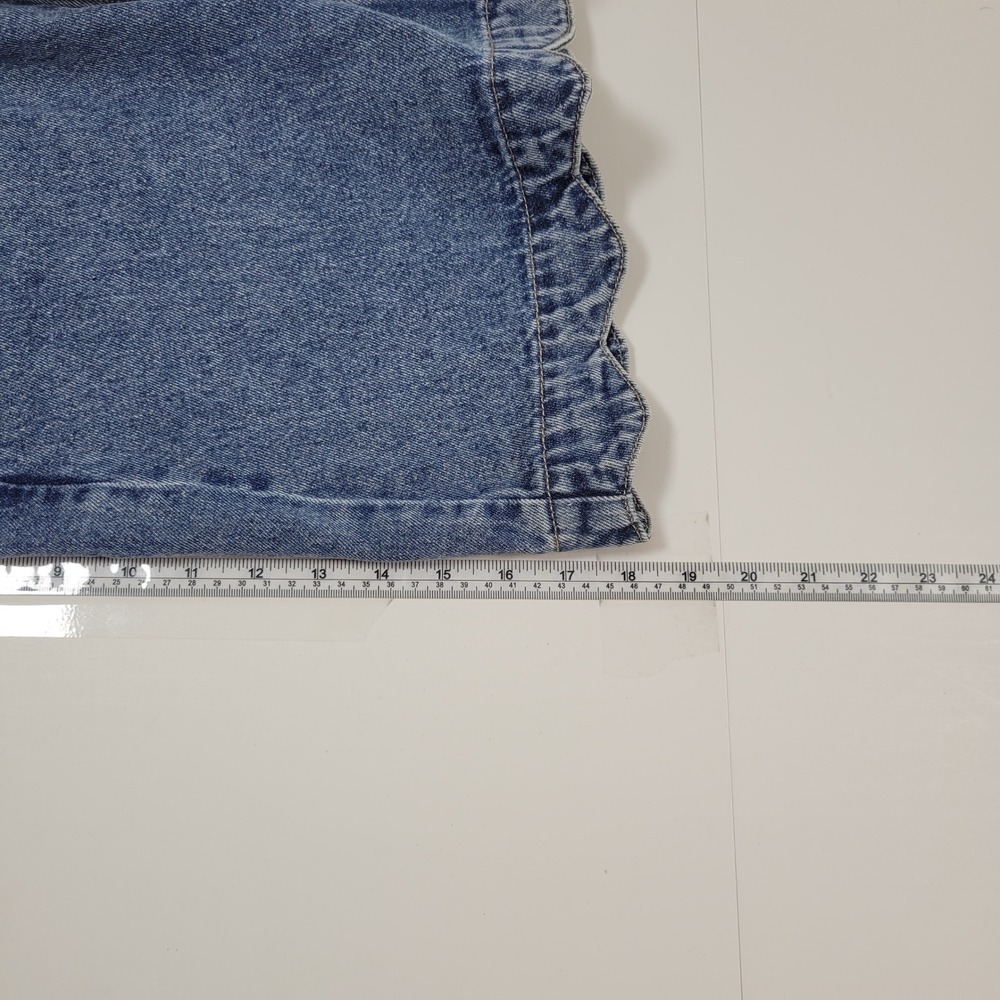 Harper Heritage Denim Mini Skirt Womens L Blue Excellent Scalloped Button Front - Picture 4 of 8